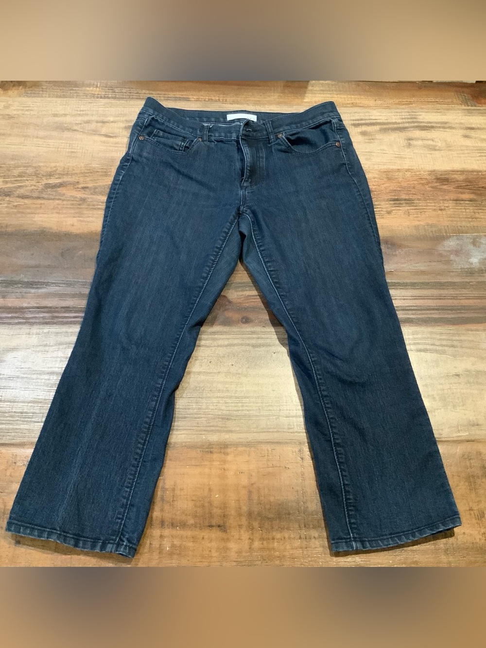 LOFT Dark Indigo Jeans with Copper Hardware